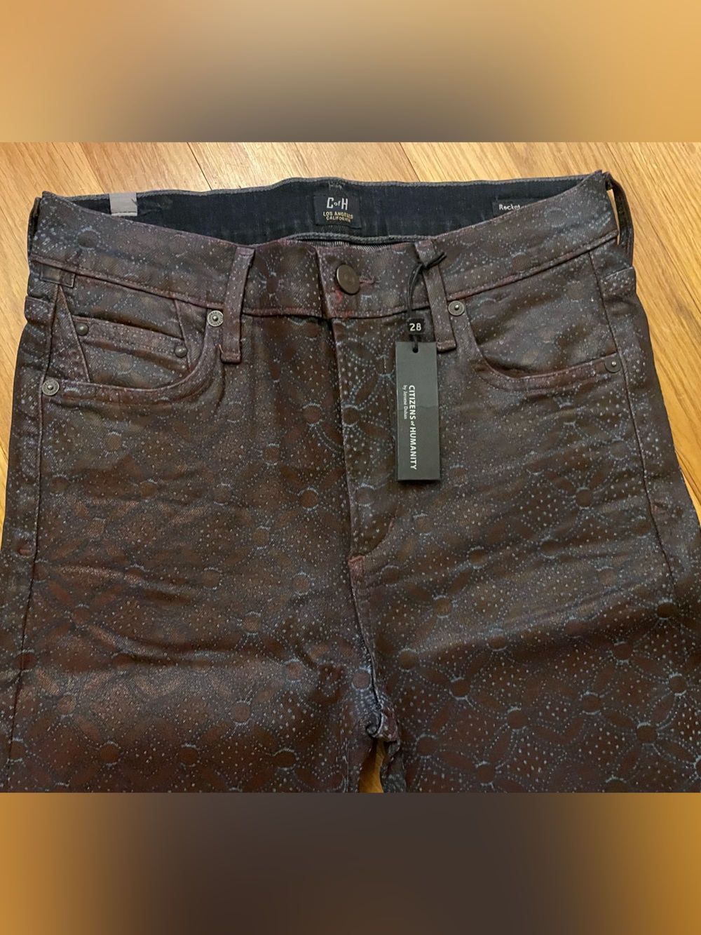 Citizens Of Humanity Lhasa Red Skinny Jeans with defect shown in last pic, NWT